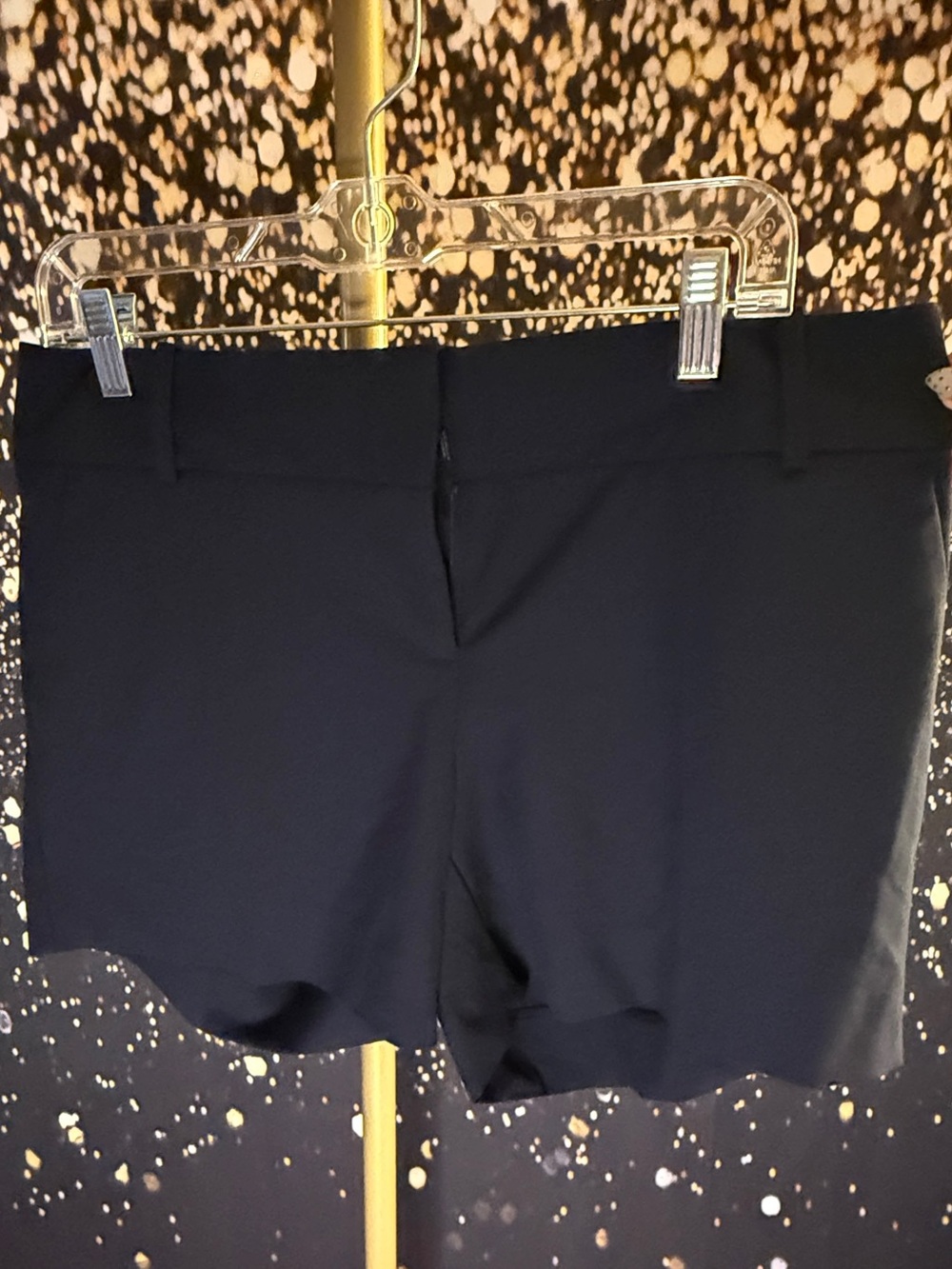 New York & Company Navy High-Rise Tailored Stretch Shorts